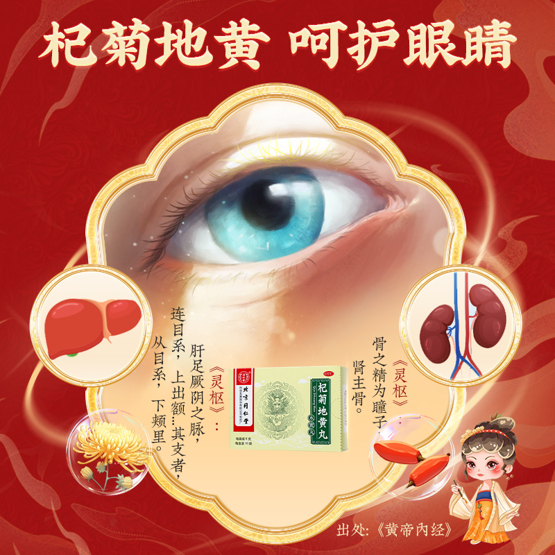同仁堂 杞菊地黄丸 6g*10/盒_同仁堂官方云商城