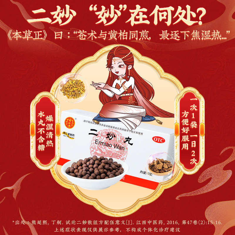 同仁堂 二妙丸 6g*12/盒_同仁堂官方云商城