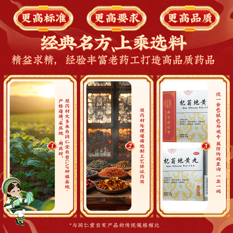 同仁堂 杞菊地黄丸 6g*20袋/盒_同仁堂官方云商城