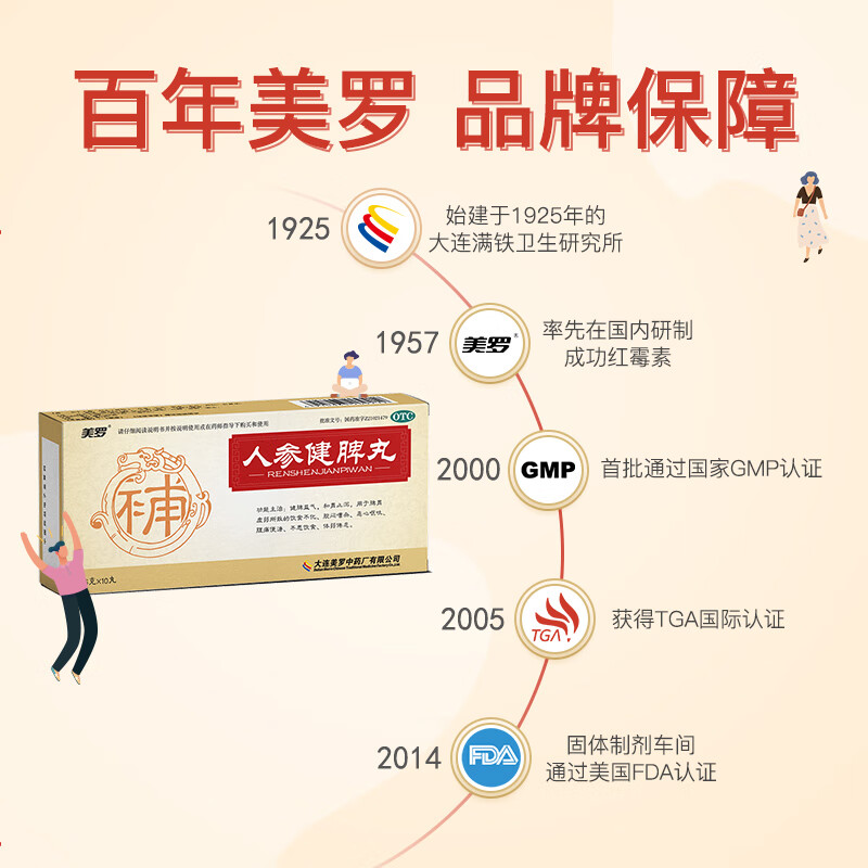 美罗 人参健脾丸 6g*10丸/盒_同仁堂官方云商城