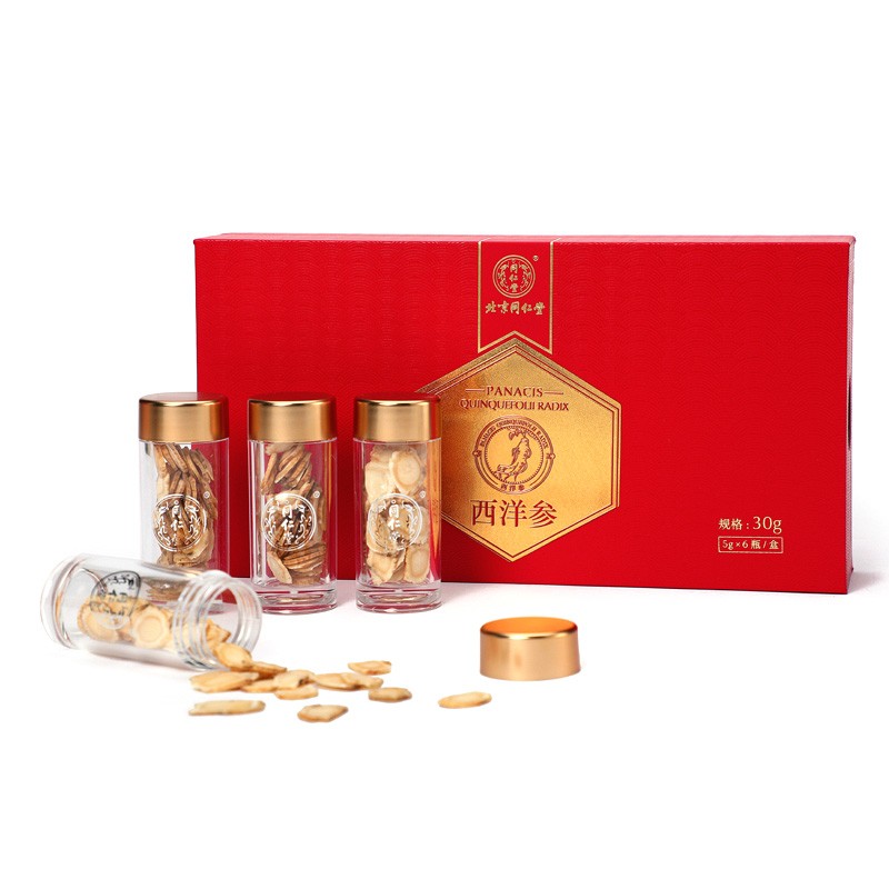 同仁堂 西洋参片礼盒装 5g*6瓶/盒_同仁堂官方云商城
