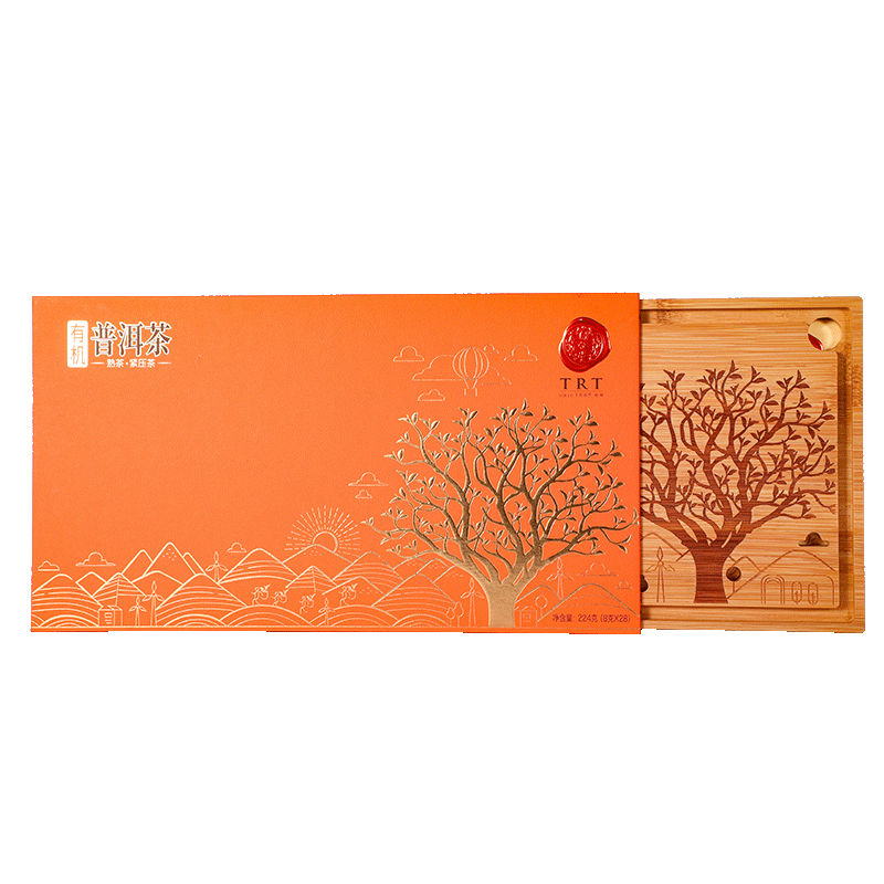 同仁堂 有机普洱茶(熟茶)紧压茶 224g(8g*28)/盒_同仁堂官方云商城