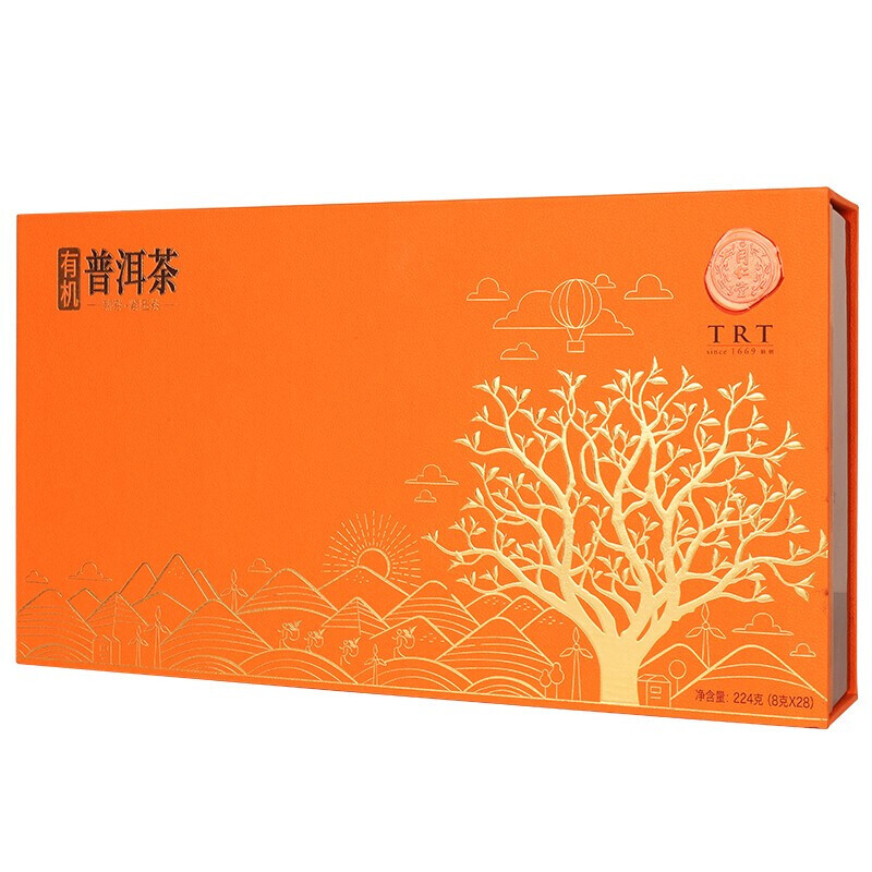 同仁堂 有机普洱茶(熟茶)紧压茶 224g(8g*28)/盒_同仁堂官方云商城