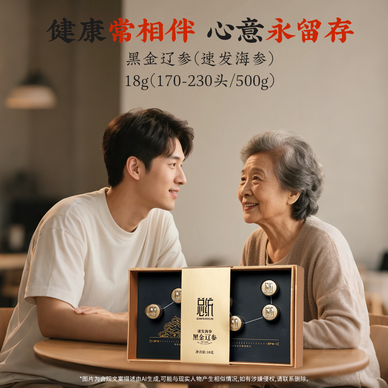 同仁堂 黑金辽参（速发海参）18克(170-230头/500克)_同仁堂官方云商城