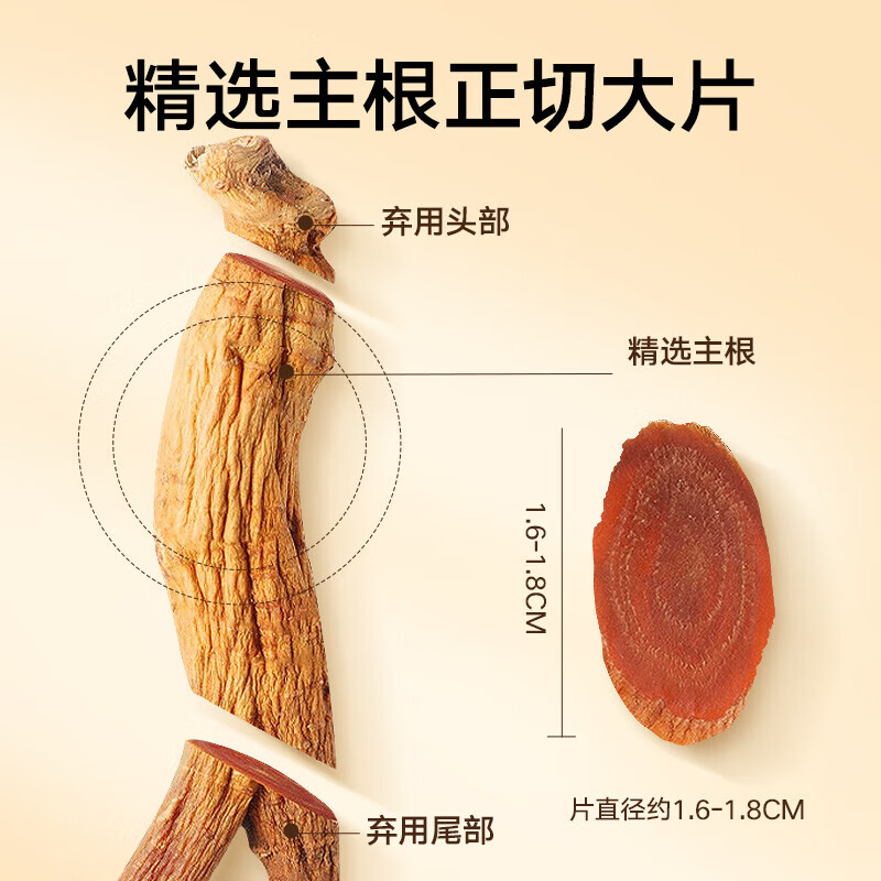 北京同仁堂 干制红参片 88克/盒_同仁堂官方云商城