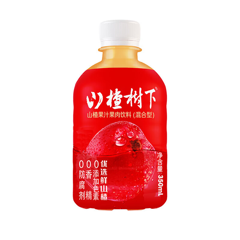 冠芳 山楂果汁果肉饮料（混合型） 350ml*15/箱_同仁堂官方云商城