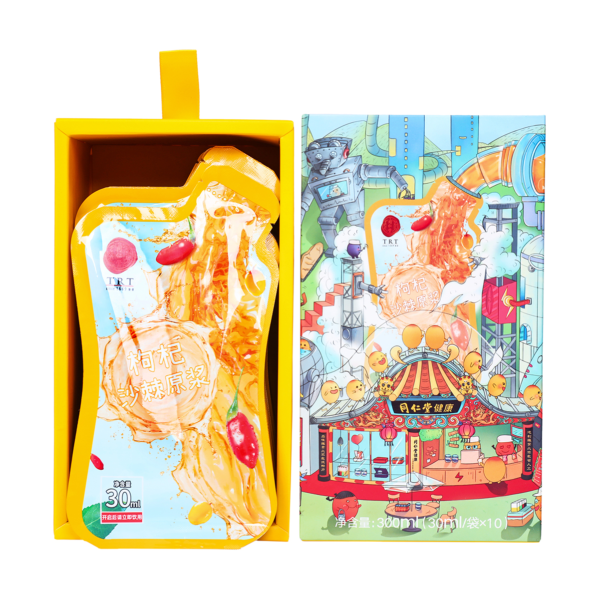 同仁堂 枸杞沙棘原浆罐头 30ml/袋*10袋/盒_同仁堂官方云商城