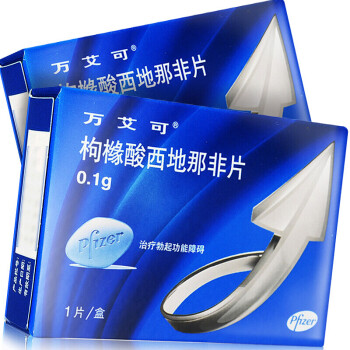 万艾可 枸橼酸西地那非片 100mg*1片/盒_同仁堂官方云商城