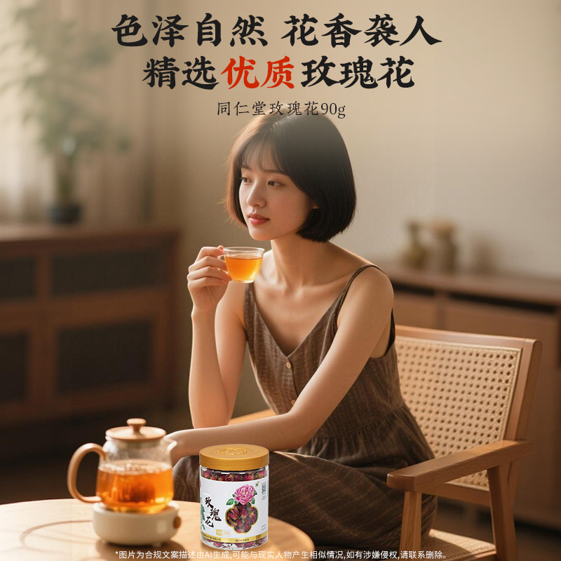 同仁堂 玫瑰花 90克/瓶_同仁堂官方云商城