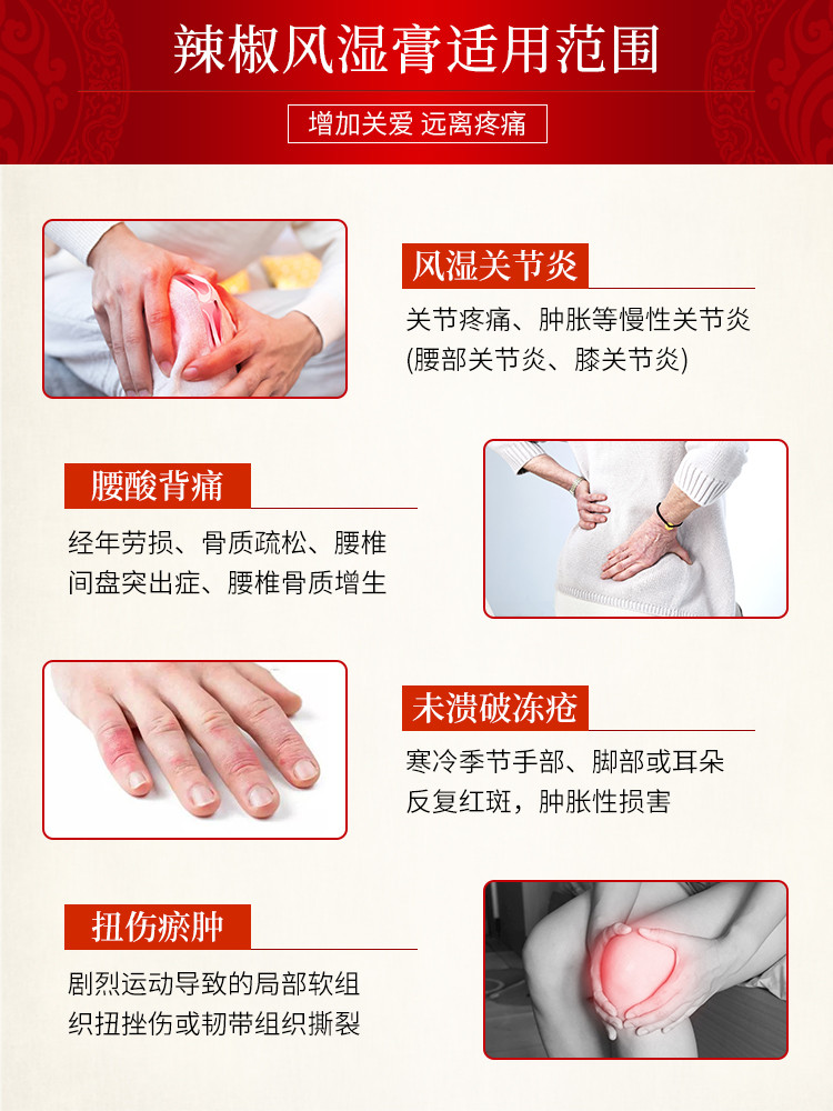 羚锐 辣椒风湿膏 7cm*10cm*20/盒 4