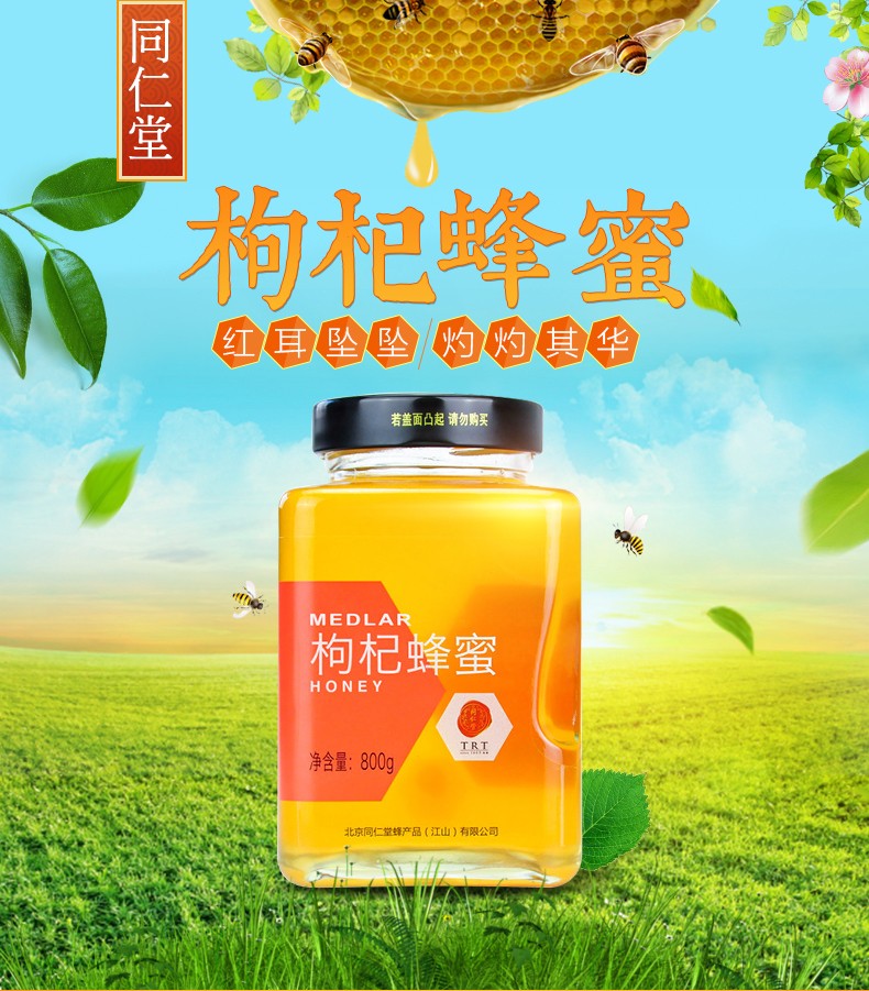 同仁堂  枸杞蜂蜜 800g/瓶 1